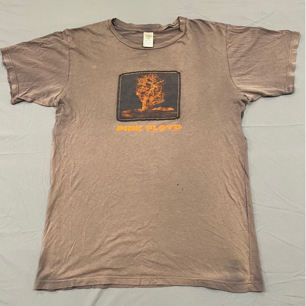 Pink Floyd Anthill Rockware Distressed Graphic Tee Shirt Brown Small